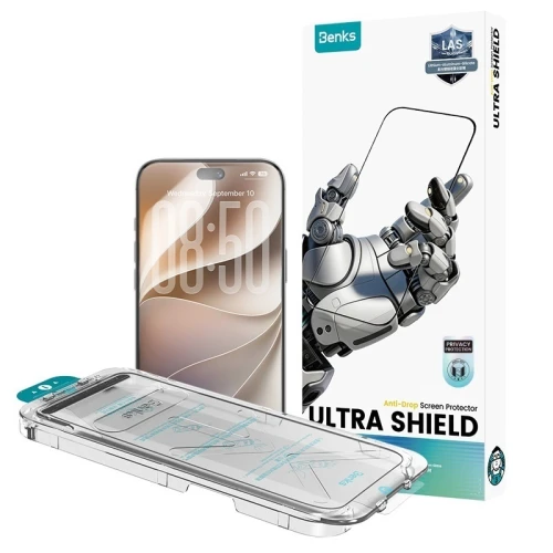 Szkło hartowane Benks Ultra Shield Privacy do iPhone 18 Pro Max, czarne (13/13)