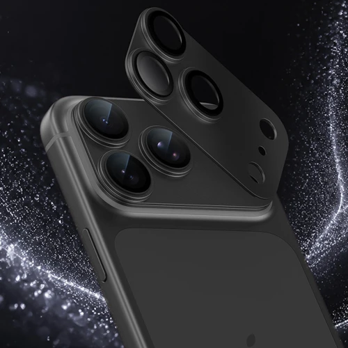 Szkło hartowane na aparat Benks OmniWarrior Metal Integrated Lens Protector do iPhone 18 Pro, czarne (4/10)