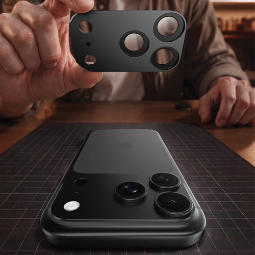 Szkło hartowane na aparat Benks OmniWarrior Metal Integrated Lens Protector do iPhone 18 Pro, czarne (8/10)