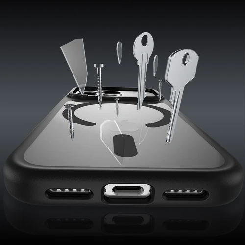Etui Benks Magnetic Mist Metal Frame MagSafe do iPhone 18 Pro Max, czarne (7/12)