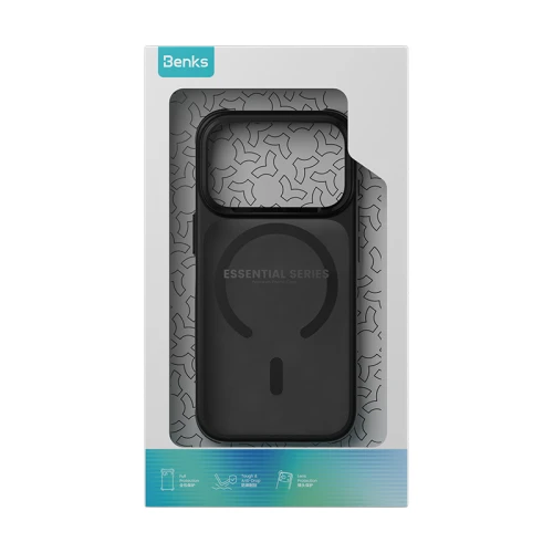 Etui Benks Magnetic Mist Metal Frame MagSafe do iPhone 18 Pro Max, czarne (12/12)