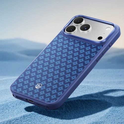 Etui aramidowe Benks Magnetic Armor Air Armor Grid Kevlar Metal Frame 600D MagSafe do iPhone 18 Pro Max, niebieskie (4/12)
