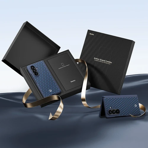 Etui Benks Magnetic Armor Grid Pro Grand Combo MagSafe do Samsung Galaxy Z Fold 8 Ultra, niebieskie (5/14)