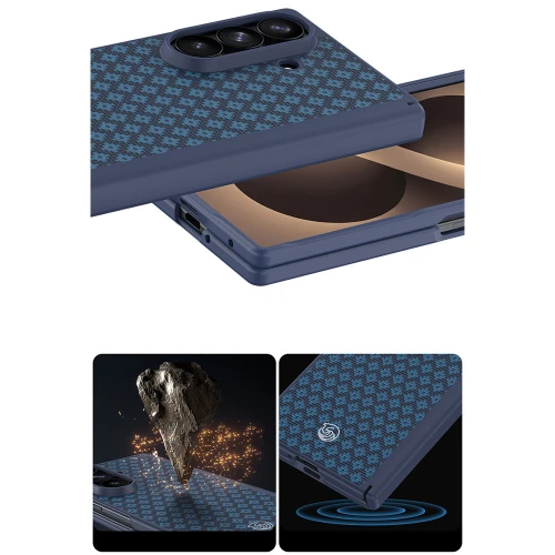 Etui Benks Magnetic Armor Grid Pro Grand Combo MagSafe do Samsung Galaxy Z Fold 8 Ultra, niebieskie (9/14)