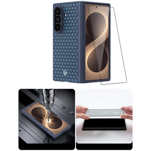 Etui Benks Magnetic Armor Grid Pro Grand Combo MagSafe do Samsung Galaxy Z Fold 8 Ultra, niebieskie (10/14)