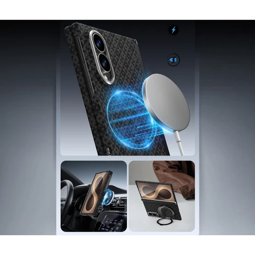 Etui Benks Magnetic Armor Grid Air Grand Combo MagSafe do Samsung Galaxy Z Fold 8, czarne (11/13)