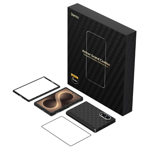 Etui Benks Magnetic Armor Grid Air Grand Combo MagSafe do Samsung Galaxy Z Fold 8, czarne (13/13)