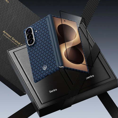 Etui Benks Magnetic Armor Grid Air Grand Combo MagSafe do Samsung Galaxy Z Fold 8 Ultra, niebieskie (6/15)