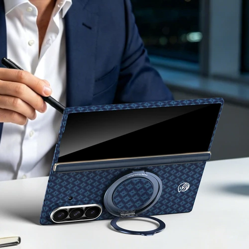 Etui Benks Magnetic Armor Grid Air Grand Combo MagSafe do Samsung Galaxy Z Fold 8 Ultra, niebieskie (11/15)