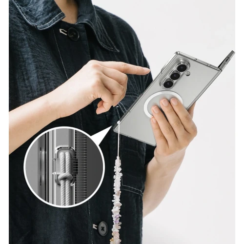 Etui Ringke Slim Magnetic do MagSafe, do Galaxy Z Fold8 Ultra przezroczysto-białe (8/9)