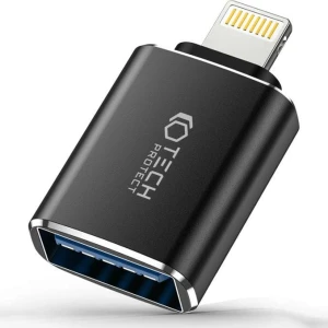 OUTLET: Tech-Protect UltraBoost OTG adapter, przejściówka Lightning na USB-A, czarna