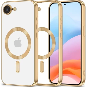 OUTLET: Etui z osłoną aparatu Tech-Protect MagFlex do iPhone 17e / 16e do MagSafe, przezroczysto-złote