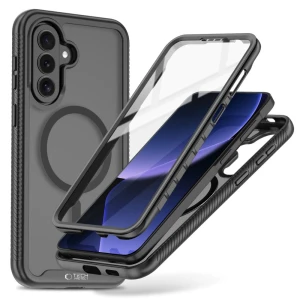 OUTLET: Etui Tech-Protect Defense do MagSafe do Galaxy A57 5G, czarne matowe