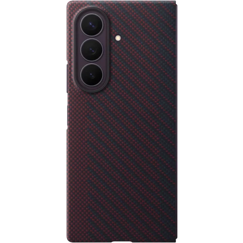 Etui + 2x folia antyrefleksyjna Samsung Carbon Magnet Case do MagSafe do Galaxy Z Fold8 Ultra, czerwone