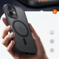 Etui Torras Guardian-Mag do MagSafe do iPhone 17, przydymione z czarną ramką