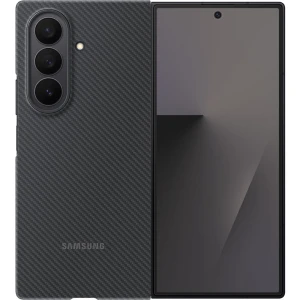 OUTLET: Etui aramidowe + 2x folia antyrefleksyjna na przedni ekran Samsung Carbon Shield Case do Galaxy Z Fold7, czarne