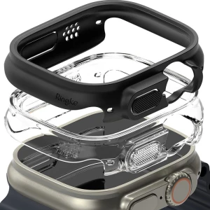 OUTLET: Etui Ringke Slim Case do Apple Watch Ultra 3 / 2 / 1 (49 mm), 2 sztuki, przezroczyste i czarne