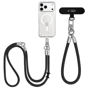 OUTLET: Uniwersalna smycz do telefonu, sznurek C10S Rope Crossbody & Wrist Tech Protect, czarna
