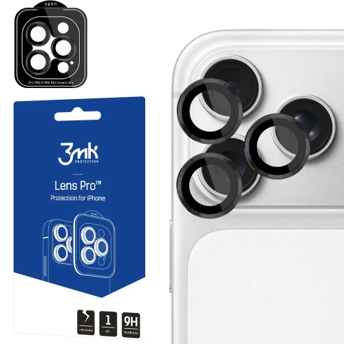Osłona na aparat 3mk Lens Protection Pro do iPhone 18 Pro / Max, czarne (1/8)
