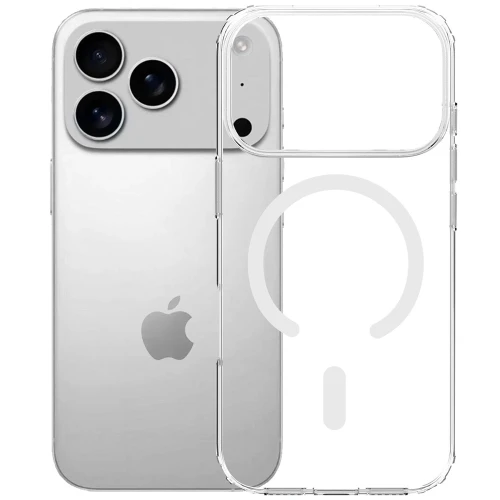 Etui 3mk Armor MagCase do MagSafe do iPhone 18 Pro / 17 Pro, przezroczysto-białe (1/12)