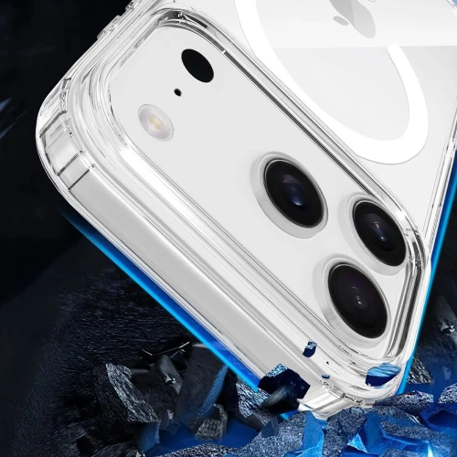 Etui 3mk Armor MagCase do MagSafe do iPhone 18 Pro Max / 17 Pro Max, przezroczysto-białe (12/13)