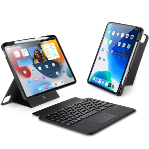 Etui z podświetlaną klawiaturą Bluetooth Dux Ducis (DK Series) do iPad Air 11" / 10.9" 2020-2026 / Pro 11" 2018-2022, czarne