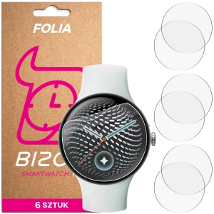 Folia ochronna na ekran zegarka Bizon Watch Film HydroFlex do Google Pixel Watch 5 (45mm), 6 sztuk