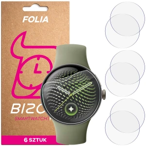 Folia ochronna na ekran zegarka Bizon Watch Film HydroFlex do Google Pixel Watch 5 (41mm), 6 sztuk