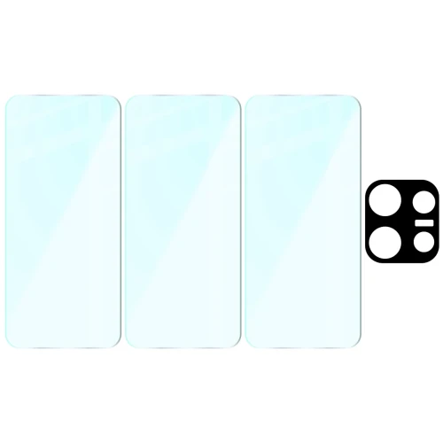 3x Szkło hartowane + szybka na aparat Bizon Glass Clear Pack do Oppo Reno16 F / Reno16 FS (6/6)