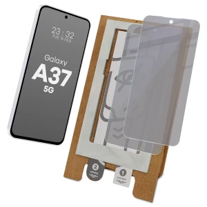 2x Prywatyzujące szklo hybrydowe z eko aplikatorem Bizon Eplikator Hybrid Shadow do Galaxy A37 5G