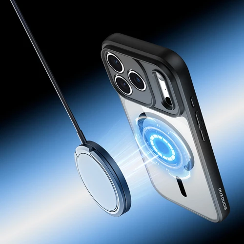 Etui Dux Ducis Aimo Mag do iPhone 18 Pro Max / 17 Pro Max, przezroczysto-czarne (7/11)