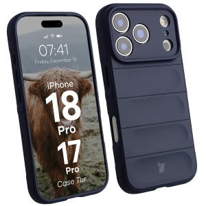 Pancerne etui Bizon Case Tur do iPhone 18 Pro / 17 Pro, granatowe