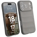 Pancerne etui Bizon Case Tur do iPhone 18 Pro / 17 Pro, jasnoszare