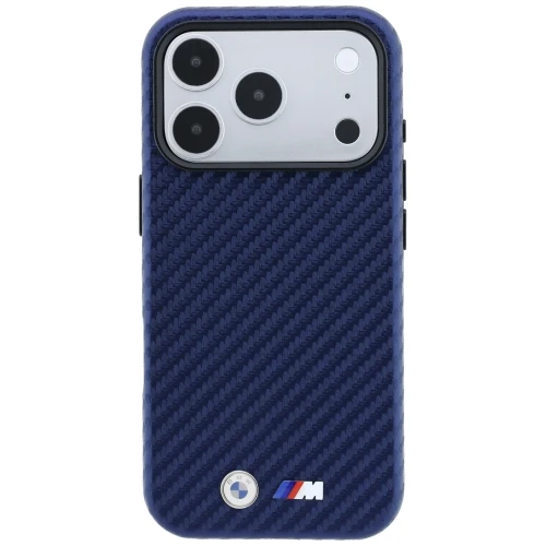 Etui BMW M Carbon Metal Logo MagSafe do iPhone 18 Pro Max / 17 Pro Max, granatowe (3/8)