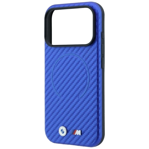 Etui BMW M Carbon Printed Ring MagSafe do iPhone 18 Pro Max / 17 Pro Max, niebieskie karbonowe (6/8)