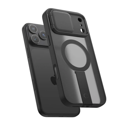 Etui z osłoną aparatu Tech-Protect Kevlar Aura do iPhone 18 Pro Max / 17 Pro Max do MagSafe, przydymione-czarne (3/6)