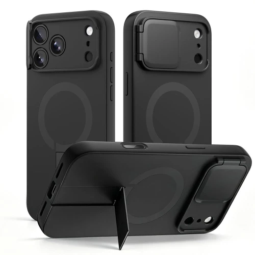 Etui z osłoną aparatu Tech-Protect Kevlar Aura do iPhone 18 Pro Max / 17 Pro Max do MagSafe, czarne (1/7)