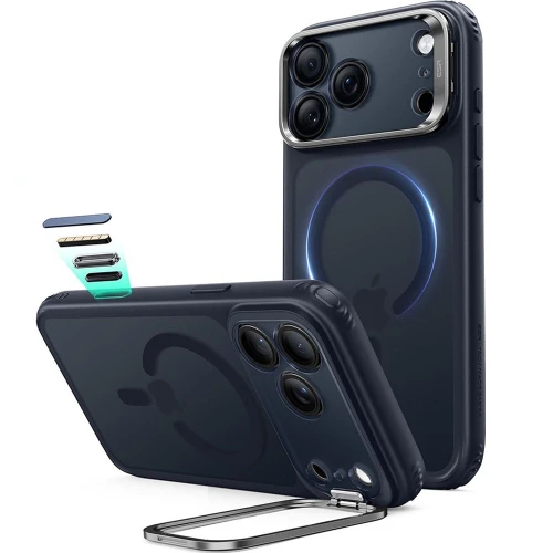 Etui ESR Classic Hybrid Kickstand do MagSafe do iPhone 18 Pro Max / 17 Pro Max, granatowo-przydymione (2/6)