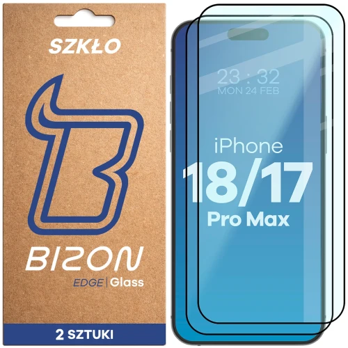 Szkło hartowane Bizon Glass Edge Duo do iPhone 18 Pro Max / 17 Pro Max, , 2 sztuki (1/4)