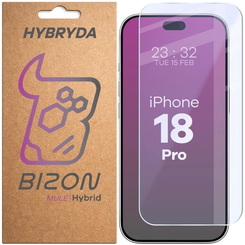 Elastyczne szkło hybrydowe Bizon Hybrid Mule do iPhone 18 Pro (1/4)