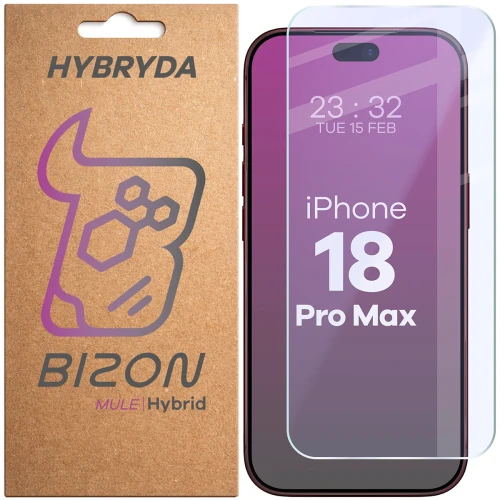 Elastyczne szkło hybrydowe Bizon Hybrid Mule do iPhone 18 Pro Max (1/4)