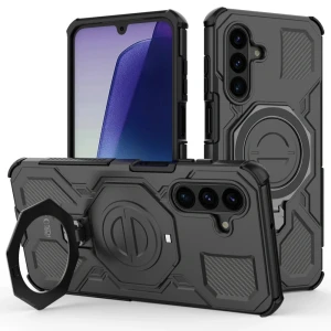 Etui z podstawką Tech-Protect TacticStand do MagSafe do Galaxy A17 5G / 4G, Galaxy A18 5G / 4G, matowe czarne