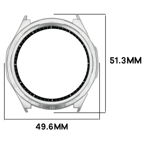 Etui ze szkłem do zegarka Bizon Case Watch Adamo do Honor Watch 6 / 6 Plus, satynowo srebrne (2/8)
