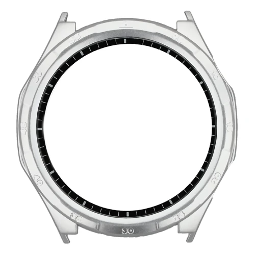 Etui ze szkłem do zegarka Bizon Case Watch Adamo do Honor Watch 6 / 6 Plus, satynowo srebrne (8/8)