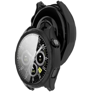 Etui ze szkłem do zegarka Bizon Case Watch Adamo do Honor Watch 6 / 6 Plus, matowe czarne
