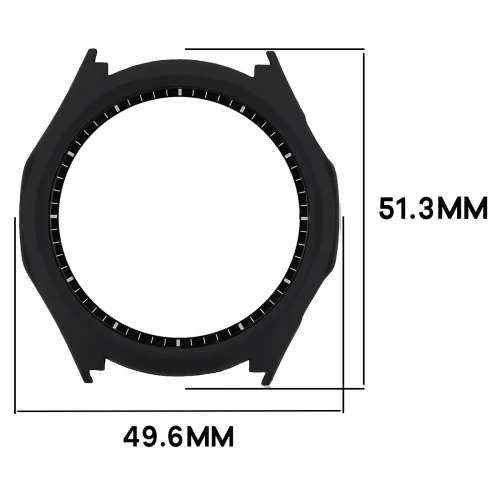 Etui ze szkłem do zegarka Bizon Case Watch Adamo do Honor Watch 6 / 6 Plus, matowe czarne (2/8)
