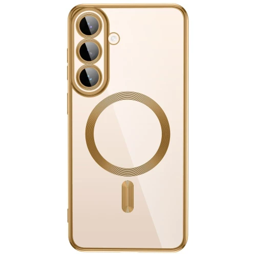 Etui z osłoną aparatu Tech-Protect MagFlex do Galaxy S26 FE do MagSafe, przezroczysto-złote (3/9)