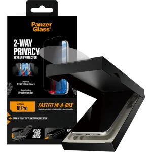 Szkło prywatyzujące z aplikatorem PanzerGlass 2-Way Privacy Ultra-Wide Fit FastFit do iPhone 18 Pro