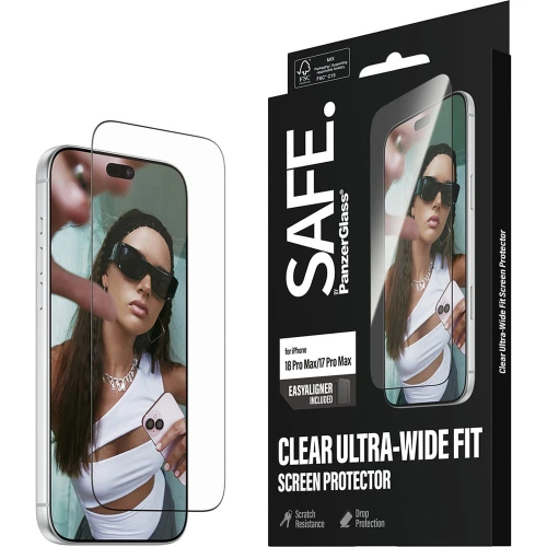 Szkło hartowane z aplikatorem SAFE by PanzerGlass Ultra-Wide Fit + EasyAligner do iPhone 18 Pro Max / 17 Pro Max (6/6)