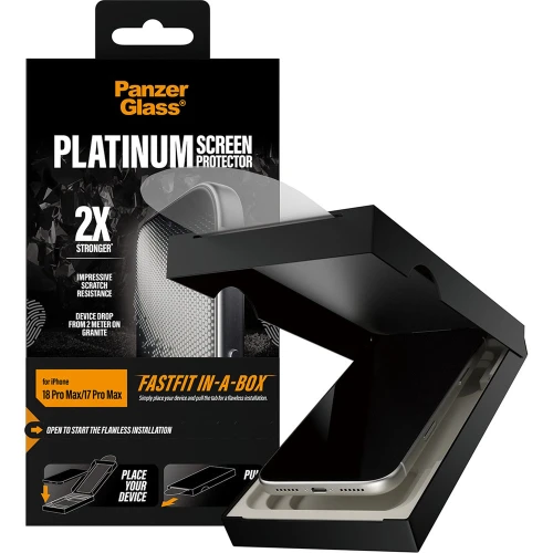 Szkło hartowane PanzerGlass Platinum Screen Protector do iPhone 18 Pro Max / 17 Pro Max z aplikatorem FastFit (5/6)